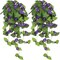 Artificial Hanging Flowers 2 Pack 25.6 (Purple) 1"D x 1"W x 25.6"H